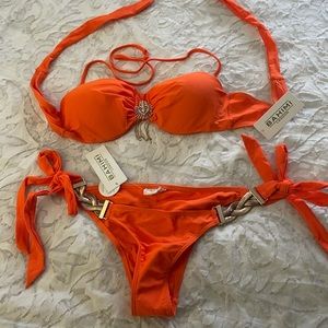 Bahimi orange bikini/ swim suit. Size Small